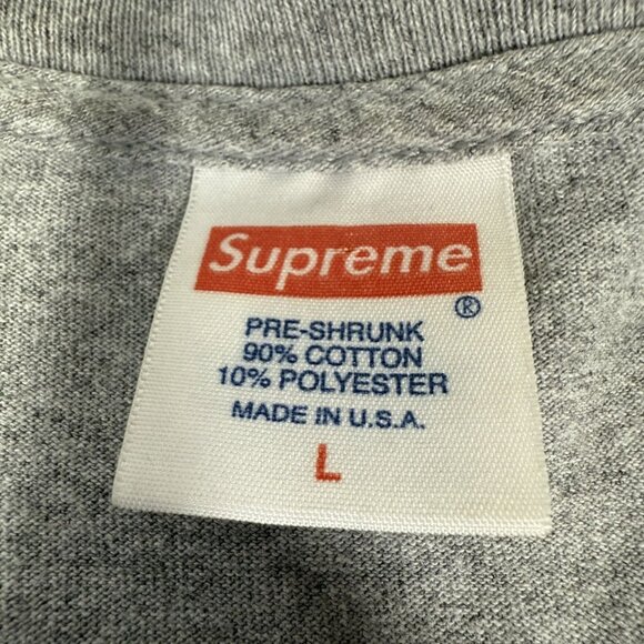 Vintage 2000s Supreme Grey Blank T-Shirt - Picture 3 of 3